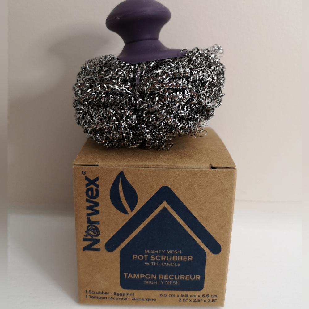Norwex Mesh Scrubber with Eggplant Handle